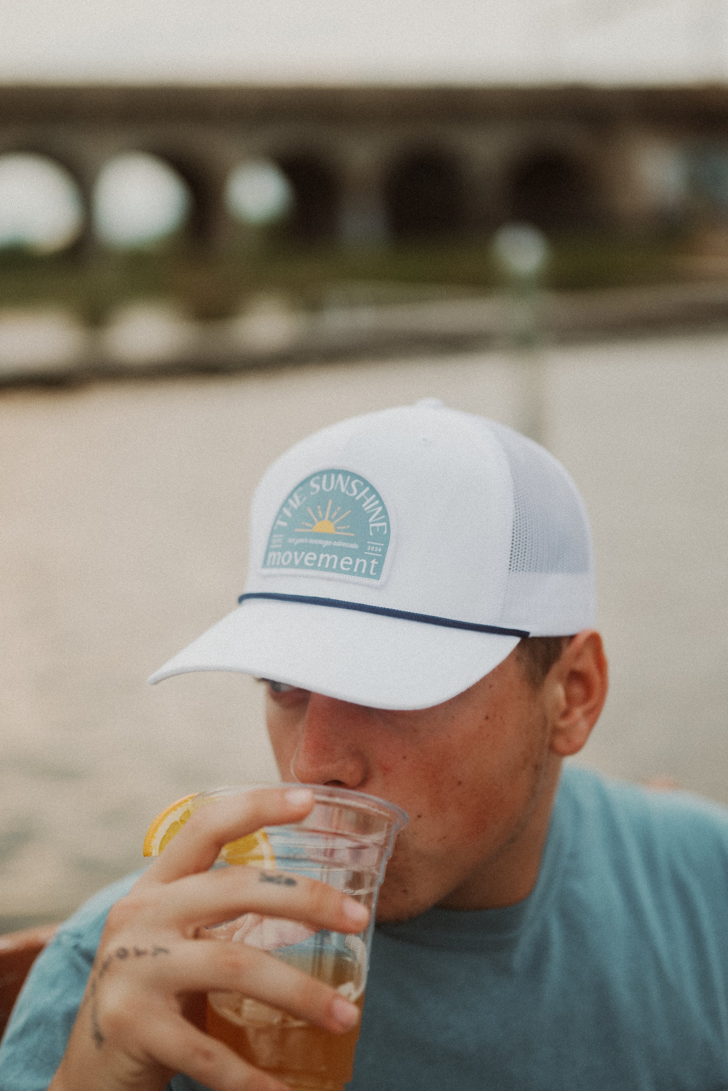 LOGO ROPE HAT - WHITE