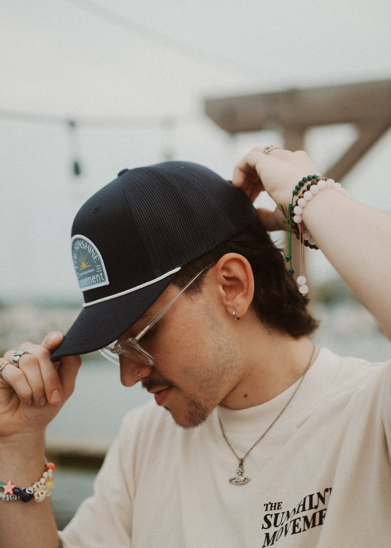 LOGO ROPE HAT - NAVY